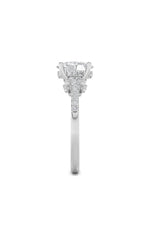 Load image into Gallery viewer, 1.5CTW Oval Shaped Lab Grown Diamond (G/VS) Accented Engagement Ring in 14K White Gold
