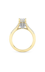 Load image into Gallery viewer, 1.5CTW Oval Shaped Lab Grown Diamond (G/VS) Accented Engagement Ring in 14K White Gold
