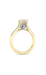 Load image into Gallery viewer, 1.5CTW Oval Shaped Lab Grown Diamond (G/VS) Accented Engagement Ring in 14K White Gold
