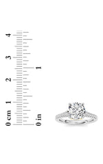 Load image into Gallery viewer, 1.5CTW Round Shaped Lab Grown Diamond (F/VS) Accented Two Tone Engagement Ring in 14K Gold
