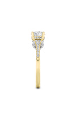 Load image into Gallery viewer, 1.5CTW Round Shaped Lab Grown Diamond (F/VS) Accented Two Tone Engagement Ring in 14K Gold
