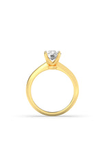 Load image into Gallery viewer, 2.5CTW Elongated Cushion Shaped Lab Grown Diamond (F/VS) Knife Edge Shank Solitaire Engagement Ring in 14K Gold
