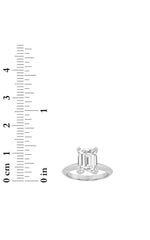 Load image into Gallery viewer, 2.5CTW Emerald Shaped Lab Grown Diamond (F/VS) Knife Edge Shank Solitaire Engagement Ring in 14K Gold
