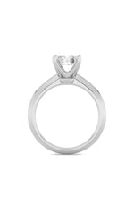 Load image into Gallery viewer, 3CTW Emerald Shaped Lab Grown Diamond (F/VS) Knife Edge Shank Solitaire Engagement Ring in 14K Gold
