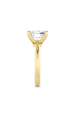 Load image into Gallery viewer, 3CTW Emerald Shaped Lab Grown Diamond (F/VS) Knife Edge Shank Solitaire Engagement Ring in 14K Gold
