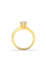 Load image into Gallery viewer, 1CTW Marquise Shaped Lab Grown Diamond (F/VS) Knife Edge Shank Solitaire Engagement Ring in 14K Gold
