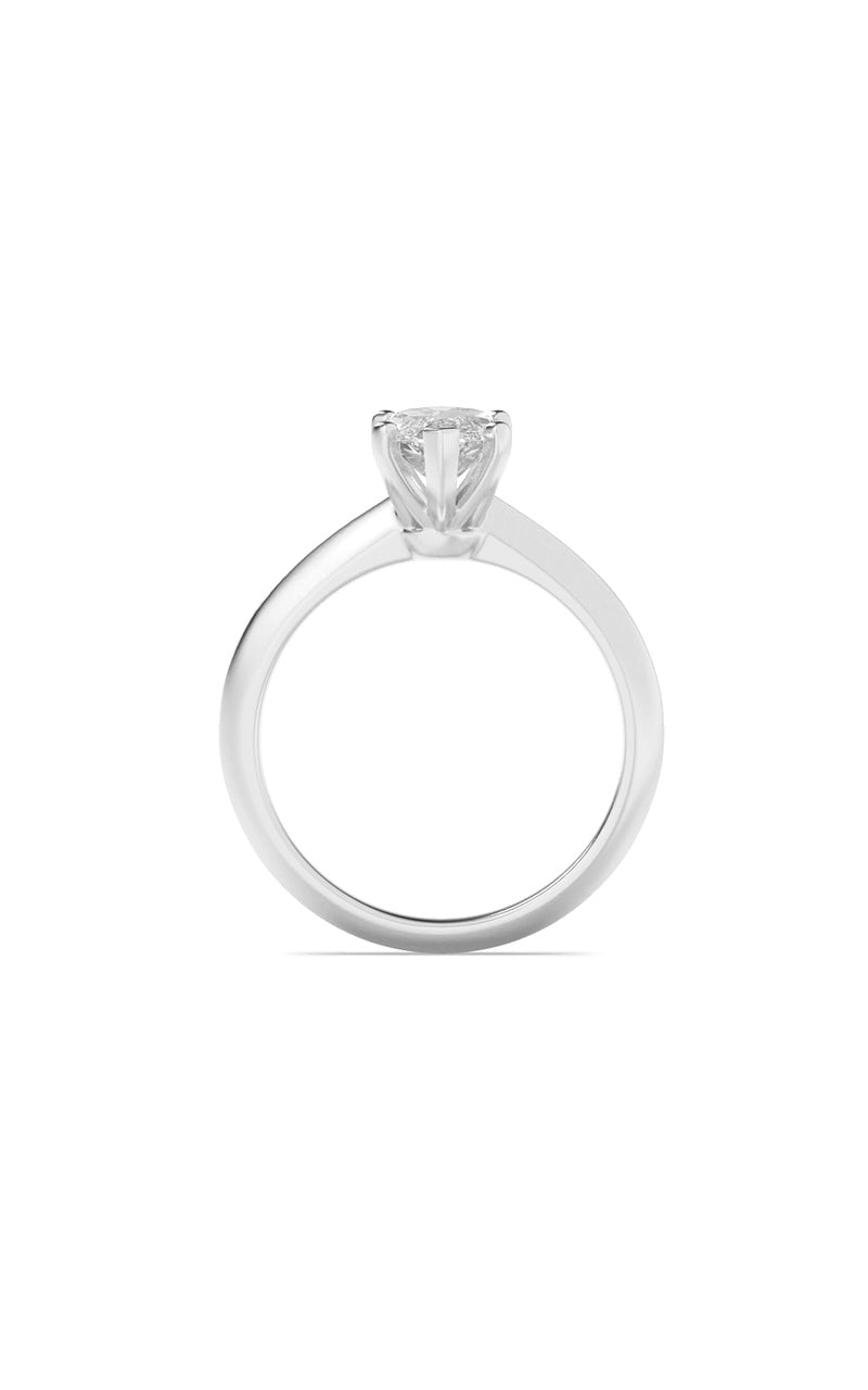 2.5CTW Marquise Shaped Lab Grown Diamond (F/VS) Knife Edge Shank Solitaire Engagement Ring in 14K Gold