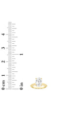 Load image into Gallery viewer, 1CTW Oval Shaped Lab Grown Diamond (F/VS) Knife Edge Shank Solitaire Engagement Ring in 14K Gold

