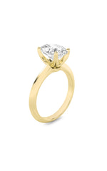 Load image into Gallery viewer, 2CTW Oval Shaped Lab Grown Diamond (F/VS) Knife Edge Shank Solitaire Engagement Ring in 14K Gold
