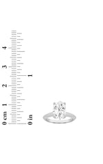 Load image into Gallery viewer, 3CTW Oval Shaped Lab Grown Diamond (F/VS) Knife Edge Shank Solitaire Engagement Ring in 14K Gold
