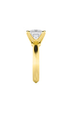 Load image into Gallery viewer, 1CTW Princess Shaped Lab Grown Diamond (F/VS) Knife Edge Shank Solitaire Engagement Ring in 14K Gold
