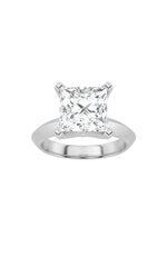 Load image into Gallery viewer, 2CTW Princess Shaped Lab Grown Diamond (F/VS) Knife Edge Shank Solitaire Engagement Ring in 14K Gold
