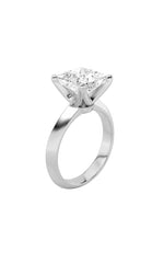 Load image into Gallery viewer, 2CTW Princess Shaped Lab Grown Diamond (F/VS) Knife Edge Shank Solitaire Engagement Ring in 14K Gold
