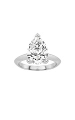 Load image into Gallery viewer, 1CTW Pear Shaped Lab Grown Diamond (F/VS) Knife Edge Shank Solitaire Engagement Ring in 14K Gold
