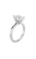 Load image into Gallery viewer, 1CTW Pear Shaped Lab Grown Diamond (F/VS) Knife Edge Shank Solitaire Engagement Ring in 14K Gold
