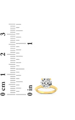 Load image into Gallery viewer, 1.5CTW Round Shaped Lab Grown Diamond (F/VS) Knife Edge Shank Solitaire Engagement Ring in 14K Gold
