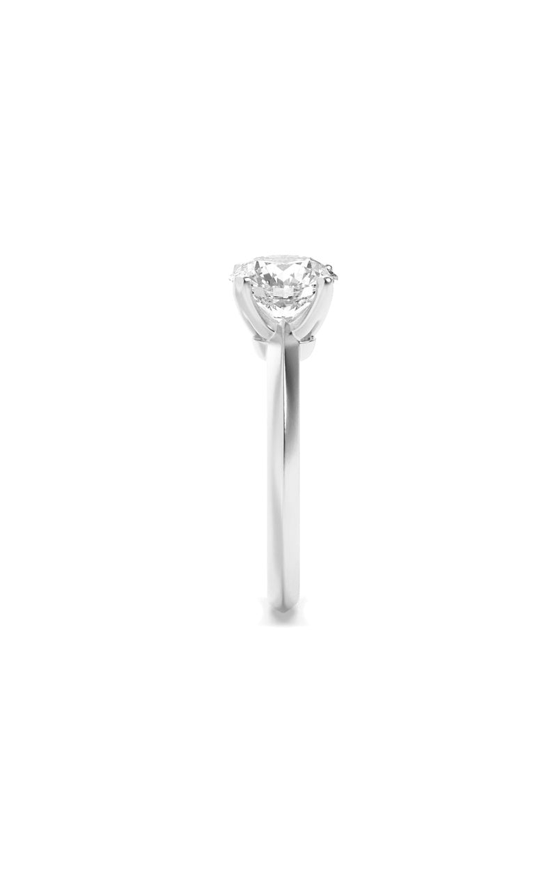 2CTW Round Shaped Lab Grown Diamond (F/VS) Knife Edge Shank Solitaire Engagement Ring in 14K Gold