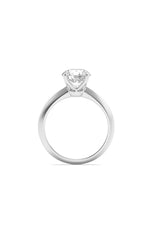 Load image into Gallery viewer, 3CTW Round Shaped Lab Grown Diamond (F/VS) Knife Edge Shank Solitaire Engagement Ring in 14K Gold
