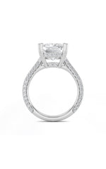 Load image into Gallery viewer, 8CTW Emerald Shaped Lab Grown Diamond (F/VS) Bold Accented Engagement Ring in 14K Gold
