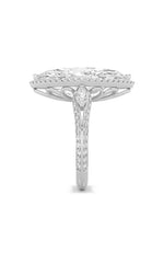 Load image into Gallery viewer, 9CTW Marquise Shaped Lab Grown Diamond (F/VS) Bold Statement Accented  Ring in 14K Gold
