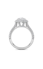 Load image into Gallery viewer, 3CTW Round Shaped Lab Grown Diamond (F/VS) Halo Accented Engagement Ring in 14K Gold
