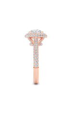Load image into Gallery viewer, 3CTW Round Shaped Lab Grown Diamond (F/VS) Halo Accented Engagement Ring in 14K Gold
