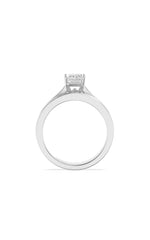 Load image into Gallery viewer, 2CTW Emerald Shaped Lab Grown Diamond (F/VS) Channel Set Bridal Engagement Ring in 14K Gold
