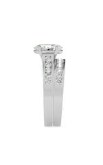 Load image into Gallery viewer, 2CTW Oval Shaped Lab Grown Diamond (G/VS) Channel Set Bridal Engagement Ring in 10K Gold
