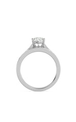 Load image into Gallery viewer, 2CTW Oval Shaped Lab Grown Diamond (G/VS) Channel Set Bridal Engagement Ring in 10K Gold
