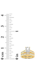 Load image into Gallery viewer, 2CTW Radiant Shaped Lab Grown Diamond (G/VS) Channel Set Bridal Engagement Ring in 10K Gold
