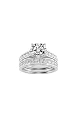 Load image into Gallery viewer, 2CTW Round Shaped Lab Grown Diamond (F/VS) Channel Set Bridal Engagement Ring in 14K Gold
