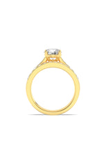 Load image into Gallery viewer, 2CTW Round Shaped Lab Grown Diamond (F/VS) Channel Set Bridal Engagement Ring in 14K Gold
