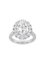 Load image into Gallery viewer, 4CTW Oval Shaped Lab Grown Diamond (F/VS) Bold Classic Engagement Ring in 14K Gold

