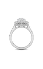 Load image into Gallery viewer, 4CTW Pear Shaped Lab Grown Diamond (F/VS) Bold Classic Engagement Ring in 14K Gold
