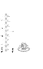 Load image into Gallery viewer, 3CTW Emerald Shaped Lab Grown Diamond (G/VS) Three Stone Accented Engagement Ring in 14K Gold
