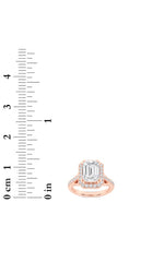 Load image into Gallery viewer, 3CTW Emerald Shaped Lab Grown Diamond (F/VS) Halo Accented Engagement Ring in 14K Gold

