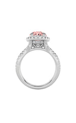 Load image into Gallery viewer, 4CTW Oval Shaped Lab Grown Diamond (F/VS) Split Shank Halo Engagement Ring in 14K Gold
