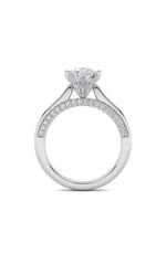 Load image into Gallery viewer, 1.25CTW Oval Shaped Lab Grown Diamond (F/VS) Tulip Motif Accented Engagement Ring in 14K Gold
