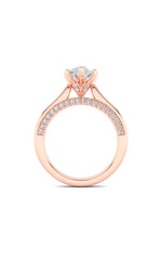 Load image into Gallery viewer, 1.25CTW Pear Shaped Lab Grown Diamond (F/VS) Tulip Motif Accented Engagement Ring in 14K Gold
