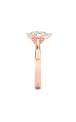 Load image into Gallery viewer, 1.25CTW Pear Shaped Lab Grown Diamond (F/VS) Tulip Motif Accented Engagement Ring in 14K Gold
