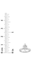 Load image into Gallery viewer, 2CTW Pear Shaped Lab Grown Diamond (F/VS) Tulip Motif Accented Engagement Ring in 14K Gold

