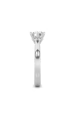 Load image into Gallery viewer, 2CTW Round Shaped Lab Grown Diamond (F/VS) Tulip Motif Accented Engagement Ring in 14K Gold
