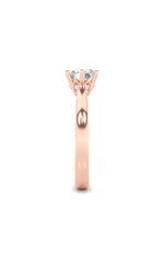 Load image into Gallery viewer, 2CTW Round Shaped Lab Grown Diamond (F/VS) Tulip Motif Accented Engagement Ring in 14K Gold
