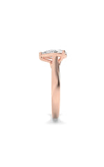 Load image into Gallery viewer, 2CTW Pear Shaped Lab Grown Diamond (F/VS) Accented Bridge Shank Engagement Ring in 14K Gold

