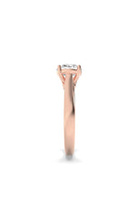 Load image into Gallery viewer, 2CTW Round Shaped Lab Grown Diamond (F/VS) Accented Bridge Shank Engagement Ring in 14K Gold
