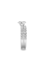 Load image into Gallery viewer, 2CTW Oval Shaped Lab Grown Diamond (F/VS) Classic Accented  Set With Band and Engagement Ring in 14K Gold
