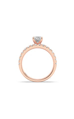 Load image into Gallery viewer, 2CTW Oval Shaped Lab Grown Diamond (F/VS) Classic Accented  Set With Band and Engagement Ring in 14K Gold
