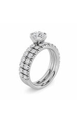 Load image into Gallery viewer, 2CTW Round Shaped Lab Grown Diamond (F/VS) Classic Accented Set With Band and Engagement Ring in 14K Gold
