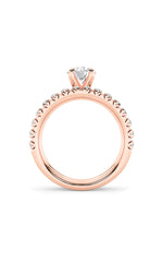 Load image into Gallery viewer, 2CTW Round Shaped Lab Grown Diamond (F/VS) Classic Accented Set With Band and Engagement Ring in 14K Gold
