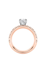 Load image into Gallery viewer, 2CTW Round Shaped Lab Grown Diamond (F/VS) Classic Accented Set With Band and Engagement Ring in 14K Gold
